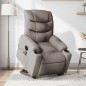 vidaXL Sillón de masaje eléctrico reclinable elevable tela taupé vidaXL Sillón de masaje eléctrico reclinable elevable tela taupé