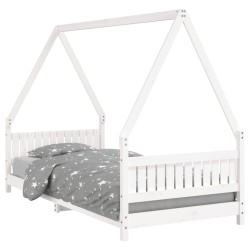 vidaXL Estructura de cama para niños madera de pino blanco 90x200 cm