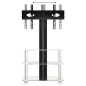 vidaXL Mueble TV esquina 3 niveles para 32-70 pulgadas negro plateado vidaXL Mueble TV esquina 3 niveles para 32-70 pulgadas negro plateado
