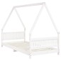 vidaXL Estructura de cama para niños madera de pino blanco 90x200 cm vidaXL Estructura de cama para niños madera de pino blanco 90x200 cm