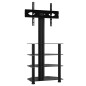 vidaXL Mueble de TV de esquina 4 niveles para 32-70 pulgadas negro