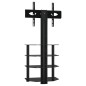 vidaXL Mueble de TV de esquina 4 niveles para 32-70 pulgadas negro