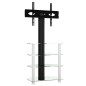 vidaXL Mueble TV esquina 4 niveles para 32-70 pulgadas negro plateado vidaXL Mueble TV esquina 4 niveles para 32-70 pulgadas negro plateado