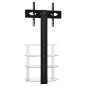 vidaXL Mueble TV esquina 4 niveles para 32-70 pulgadas negro plateado vidaXL Mueble TV esquina 4 niveles para 32-70 pulgadas negro plateado