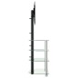 vidaXL Mueble TV esquina 4 niveles para 32-70 pulgadas negro plateado vidaXL Mueble TV esquina 4 niveles para 32-70 pulgadas negro plateado