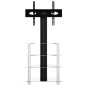 vidaXL Mueble TV esquina 4 niveles para 32-70 pulgadas negro plateado vidaXL Mueble TV esquina 4 niveles para 32-70 pulgadas negro plateado