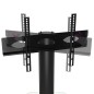 vidaXL Mueble TV esquina 4 niveles para 32-70 pulgadas negro plateado vidaXL Mueble TV esquina 4 niveles para 32-70 pulgadas negro plateado