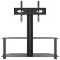 vidaXL Mueble de TV de esquina 2 niveles para 32-70 pulgadas negro