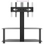 vidaXL Mueble de TV de esquina 2 niveles para 32-70 pulgadas negro
