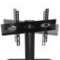 vidaXL Mueble TV esquina 3 niveles para 32-70 pulgadas negro plateado vidaXL Mueble TV esquina 3 niveles para 32-70 pulgadas negro plateado