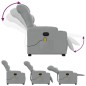 vidaXL Sillón de masaje eléctrico reclinable elevable tela gris claro vidaXL Sillón de masaje eléctrico reclinable elevable tela gris claro