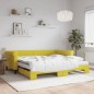 vidaXL Sofá cama nido con colchón terciopelo amarillo 100x200 cm