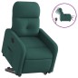 vidaXL Sillón eléctrico reclinable elevable de tela verde oscuro vidaXL Sillón eléctrico reclinable elevable de tela verde oscuro