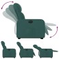vidaXL Sillón eléctrico reclinable elevable de tela verde oscuro vidaXL Sillón eléctrico reclinable elevable de tela verde oscuro