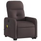 vidaXL Sillón masaje eléctrico reclinable elevable tela marrón oscuro vidaXL Sillón masaje eléctrico reclinable elevable tela marrón oscuro