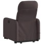 vidaXL Sillón masaje eléctrico reclinable elevable tela marrón oscuro vidaXL Sillón masaje eléctrico reclinable elevable tela marrón oscuro