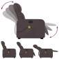 vidaXL Sillón masaje eléctrico reclinable elevable tela marrón oscuro vidaXL Sillón masaje eléctrico reclinable elevable tela marrón oscuro