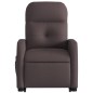 vidaXL Sillón masaje eléctrico reclinable elevable tela marrón oscuro vidaXL Sillón masaje eléctrico reclinable elevable tela marrón oscuro