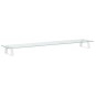 vidaXL Soporte de monitor vidrio templado y metal blanco 100x20x8 cm vidaXL Soporte de monitor vidrio templado y metal blanco 100x20x8 cm
