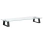 vidaXL Soporte de monitor vidrio templado y metal negro 60x20x8 cm vidaXL Soporte de monitor vidrio templado y metal negro 60x20x8 cm