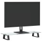 vidaXL Soporte de monitor vidrio templado y metal negro 60x20x8 cm vidaXL Soporte de monitor vidrio templado y metal negro 60x20x8 cm