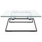 vidaXL Soporte de monitor vidrio templado y metal negro 60x20x8 cm vidaXL Soporte de monitor vidrio templado y metal negro 60x20x8 cm