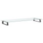 vidaXL Soporte de monitor vidrio templado y metal negro 100x35x8 cm vidaXL Soporte de monitor vidrio templado y metal negro 100x35x8 cm