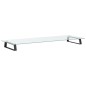 vidaXL Soporte de monitor vidrio templado y metal negro 100x35x8 cm vidaXL Soporte de monitor vidrio templado y metal negro 100x35x8 cm