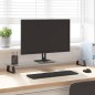 vidaXL Soporte de monitor vidrio templado y metal negro 100x20x8 cm vidaXL Soporte de monitor vidrio templado y metal negro 100x20x8 cm