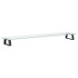 vidaXL Soporte de monitor vidrio templado y metal negro 100x20x8 cm vidaXL Soporte de monitor vidrio templado y metal negro 100x20x8 cm