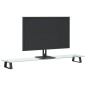vidaXL Soporte de monitor vidrio templado y metal negro 100x20x8 cm vidaXL Soporte de monitor vidrio templado y metal negro 100x20x8 cm
