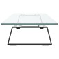 vidaXL Soporte de monitor vidrio templado y metal negro 100x20x8 cm vidaXL Soporte de monitor vidrio templado y metal negro 100x20x8 cm