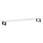 vidaXL Soporte de monitor vidrio templado y metal negro 100x20x8 cm vidaXL Soporte de monitor vidrio templado y metal negro 100x20x8 cm