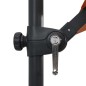 vidaXL Sombrilla voladiza con luces LED terracota 250x250 cm