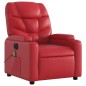 vidaXL Sillón de masaje reclinable eléctrico de cuero artificial rojo vidaXL Sillón de masaje reclinable eléctrico de cuero artificial rojo