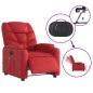 vidaXL Sillón de masaje reclinable eléctrico de cuero artificial rojo vidaXL Sillón de masaje reclinable eléctrico de cuero artificial rojo