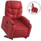 vidaXL Sillón reclinable elevable cuero artificial rojo vidaXL Sillón reclinable elevable cuero artificial rojo