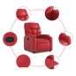 vidaXL Sillón reclinable elevable cuero artificial rojo vidaXL Sillón reclinable elevable cuero artificial rojo