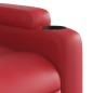 vidaXL Sillón reclinable elevable cuero artificial rojo vidaXL Sillón reclinable elevable cuero artificial rojo