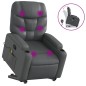 vidaXL Sillón reclinable de masaje de pie cuero artificial gris vidaXL Sillón reclinable de masaje de pie cuero artificial gris