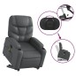 vidaXL Sillón reclinable de masaje de pie cuero artificial gris vidaXL Sillón reclinable de masaje de pie cuero artificial gris