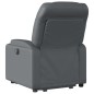 vidaXL Sillón reclinable elevable eléctrico de cuero sintético gris vidaXL Sillón reclinable elevable eléctrico de cuero sintético gris