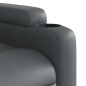 vidaXL Sillón reclinable elevable eléctrico de cuero sintético gris vidaXL Sillón reclinable elevable eléctrico de cuero sintético gris