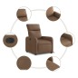 vidaXL Sillón reclinable eléctrico de tela marrón vidaXL Sillón reclinable eléctrico de tela marrón