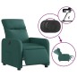 vidaXL Sillón reclinable eléctrico tela verde oscuro vidaXL Sillón reclinable eléctrico tela verde oscuro