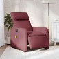 vidaXL Sillón de masaje reclinable eléctrico tela rojo tinto vidaXL Sillón de masaje reclinable eléctrico tela rojo tinto