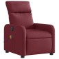 vidaXL Sillón de masaje reclinable eléctrico tela rojo tinto vidaXL Sillón de masaje reclinable eléctrico tela rojo tinto