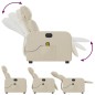vidaXL Sillón reclinable de masaje eléctrico tela color crema vidaXL Sillón reclinable de masaje eléctrico tela color crema
