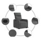 vidaXL Sillón reclinable elevable de tela gris oscuro vidaXL Sillón reclinable elevable de tela gris oscuro