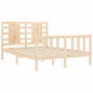 vidaXL Estructura de cama de matrimonio con cabecero madera maciza vidaXL Estructura de cama de matrimonio con cabecero madera maciza